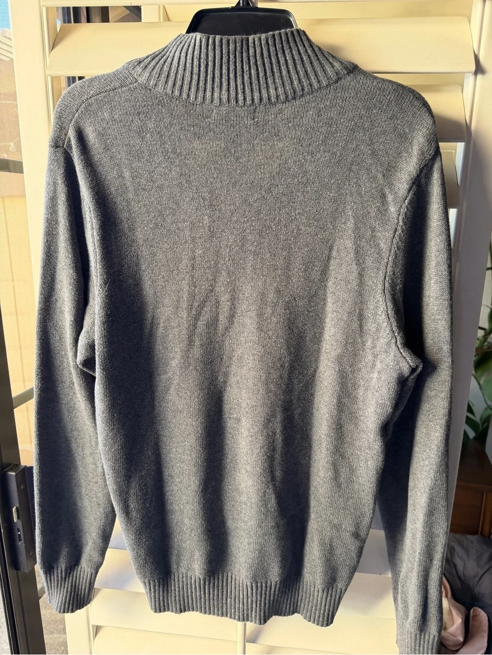 Dockers Men's Charcoal Gray Half-Zip Sweater
